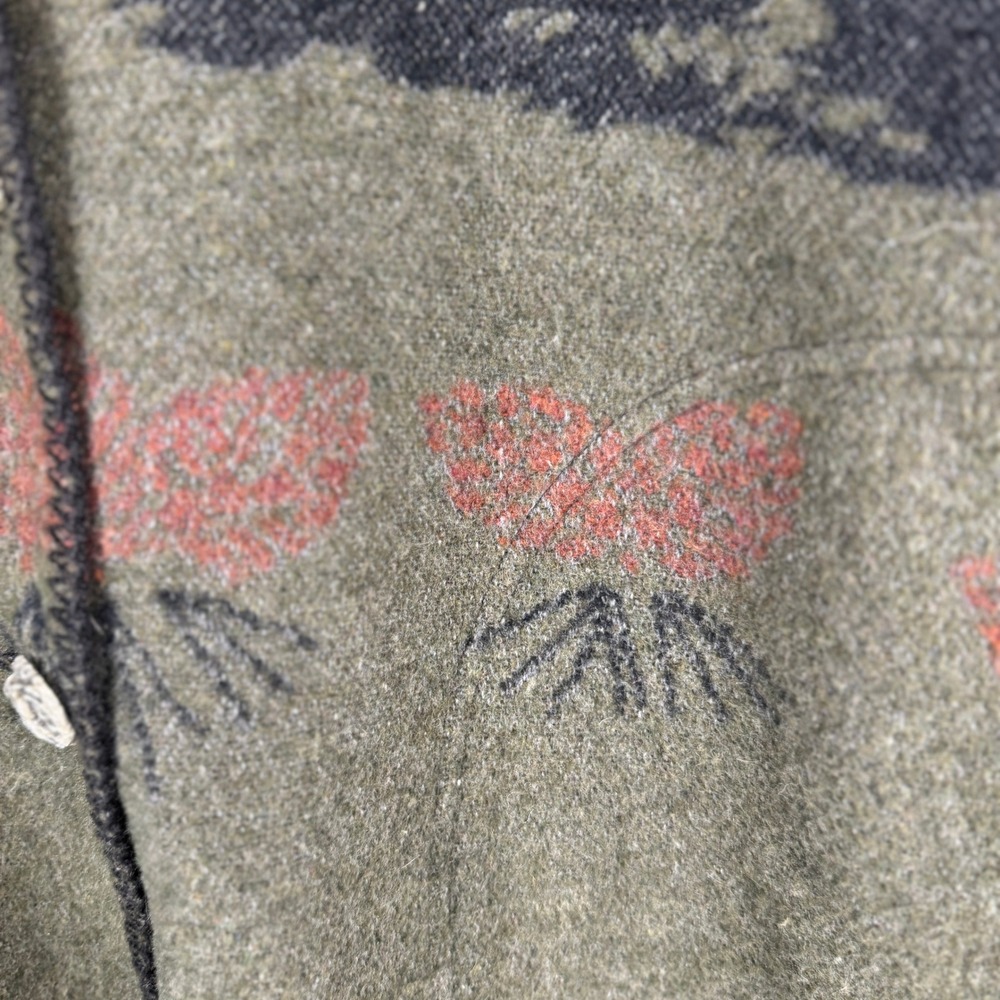 VTG! Wooded River Clothing Company L Wool Blend Western Moose Print Jacket USA - Picture 8 of 16
